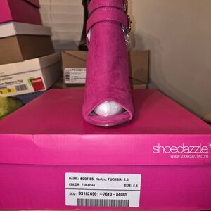 Shoe Dazzle Women's Bold Pink Ankle Booties